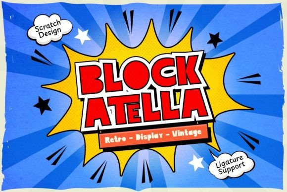Block Atella: A Quirky Vintage Font for Bold Designs