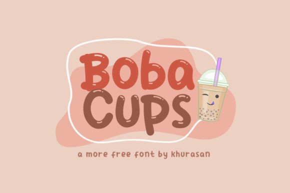 Boba Cups: A Modern Display Font for Creative Brands