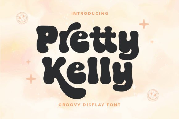Pretty Kelly: A Groovy Display Font for Bold Designs