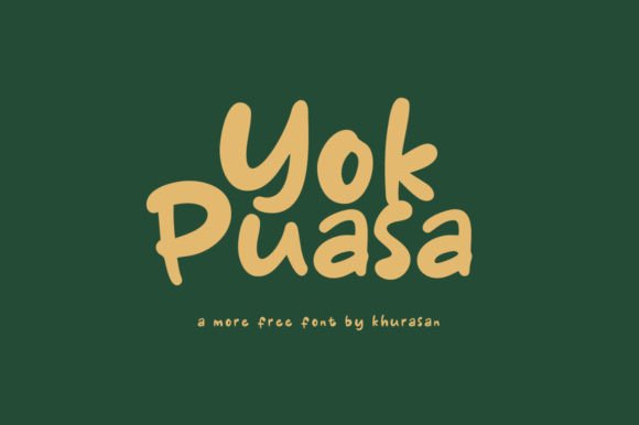 Yok Puasa: A Modern Display Font for Creative Projects